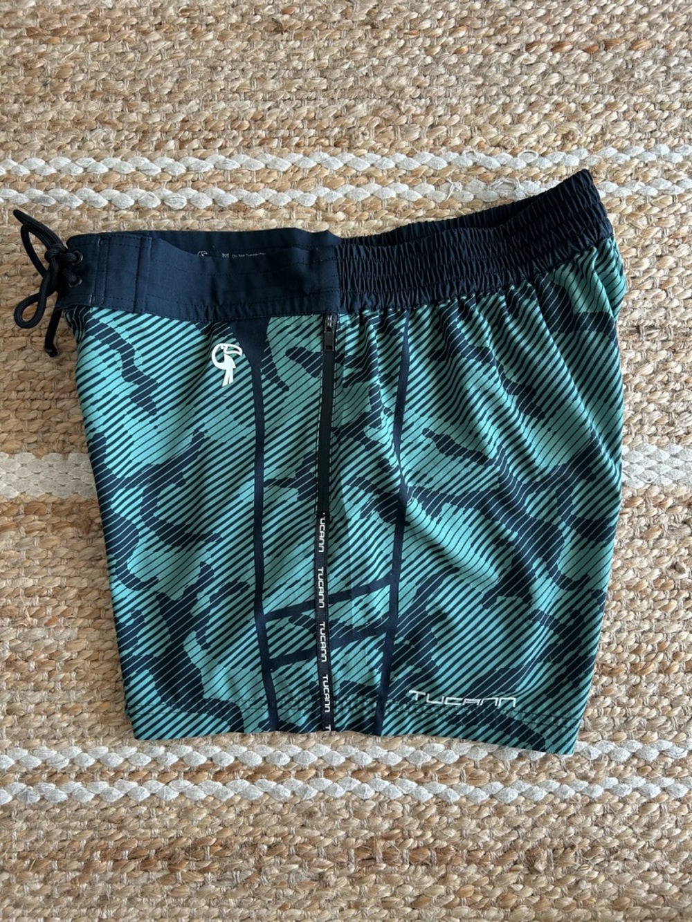 Tucann Striped Camo Swim Trunks Green Camo - Picture 5 of 13